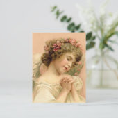 ヴィンテージ祈クリスマス天使 シーズンポストカード (スタンド正面)