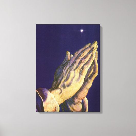 ヴィンテージ祈ハンズとベツレヘム キャンバスプリント (正面)