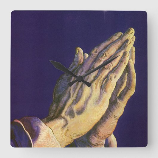 ヴィンテージ祈ハンズとベツレヘム スクエア壁時計 (正面)