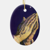 ヴィンテージ祈ハンズとベツレヘム セラミックオーナメント (裏面)