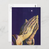 ヴィンテージ祈ハンズとベツレヘム ポストカード (正面/裏面)