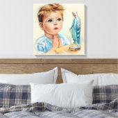 ヴィンテージ祈ーへ賛美ヴァージン・メアリー キャンバスプリント (インサイチュ (寝室))