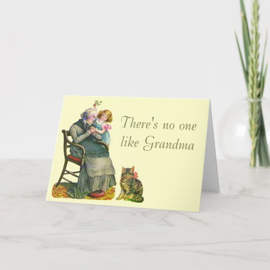 ヴィンテージ祖母と子どもの母の日 カード (正面)