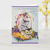 ヴィンテージ祖母の母の日カード カード (黄色い花)