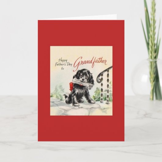 ヴィンテージ祖父の父の日札 カード (正面)
