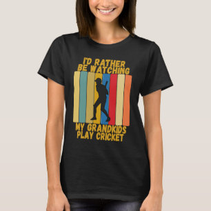 ヴィンテージ祖父母が孫のクリケットを見る Tシャツ