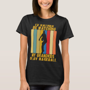 ヴィンテージ祖父母が孫バセバを見る Tシャツ