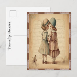 ヴィンテージ祝の友情が今シーズンかわいい シーズンポストカード