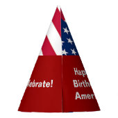 ヴィンテージ祝アメリカ国旗とキッズパーティー帽子 パーティーハット (裏面)