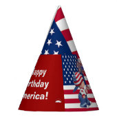 ヴィンテージ祝アメリカ国旗とキッズパーティー帽子 パーティーハット (左)