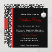 ヴィンテージ神のダマスクレッド 招待状 (正面/裏面)