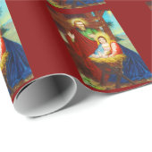 ヴィンテージ神の出生シーン ラッピングペーパー (ロールコーナー)