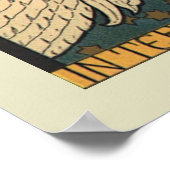 ヴィンテージ神祈天使と金ゴールド ポスター (角)