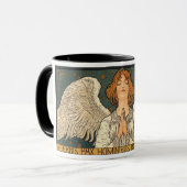 ヴィンテージ神祈天使と金ゴールド マグカップ (正面左)