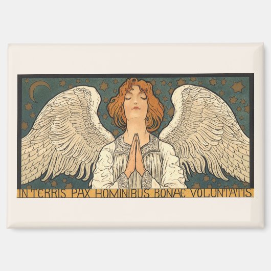 ヴィンテージ神祈天使と金ゴールド マグネット (正面)