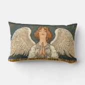 ヴィンテージ神祈天使と金ゴールド ランバークッション (裏面)