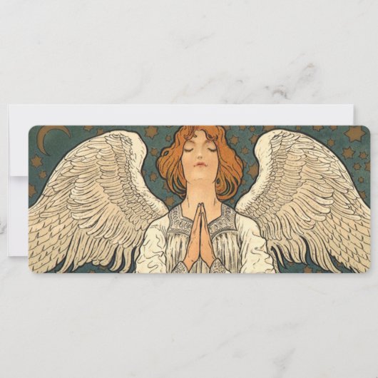 ヴィンテージ神祈天使と金ゴールド 招待状 (正面)