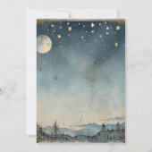 ヴィンテージ神秘的なブルーサンムーン結婚ズ 招待状 (裏面)