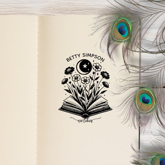 ヴィンテージ神秘的カスタムな本の元司書スタンプドッグ セルフインキングスタンプ