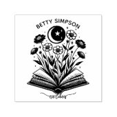 ヴィンテージ神秘的カスタムな本の元司書スタンプドッグ セルフインキングスタンプ (デザイン)