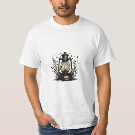 ヴィンテージ神秘的ランタン Tシャツ (正面)