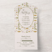 ヴィンテージ神秘結婚植物学 オールインワン招待状 (内側)