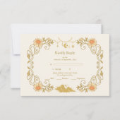 ヴィンテージ神秘結婚植物学 出欠カード (正面)