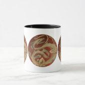 ヴィンテージ神話、アンティークゴールデンアジアドラゴン マグカップ (中央)