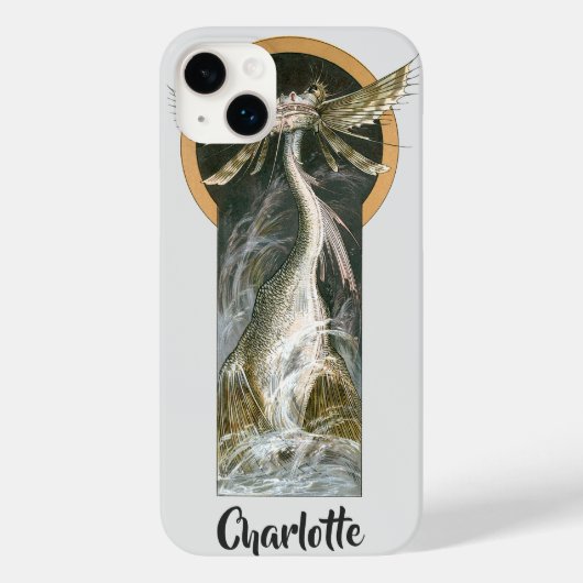 ヴィンテージ神話、海洋の翼を持つドラゴン Case-Mate iPhoneケース (裏面)
