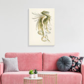 ヴィンテージ神話、翼のある竜の尾 キャンバスプリント (インサイチュ (リビング))