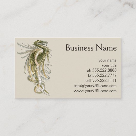 ヴィンテージ神話、翼のある竜の尾 名刺 (正面)