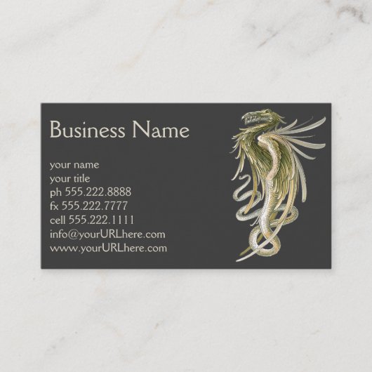 ヴィンテージ神話、翼のある竜の尾 名刺 (正面)