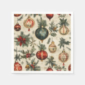 ヴィンテージ祭りボーブルオンパーチメントデコップページ スタンダードカクテルナプキン (正面)