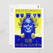 ヴィンテージ祭りポスター ポストカード (正面/裏面)