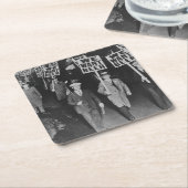 ヴィンテージ禁止ビール、ビールが欲しい1920 スクエアペーパーコースター (アングル)