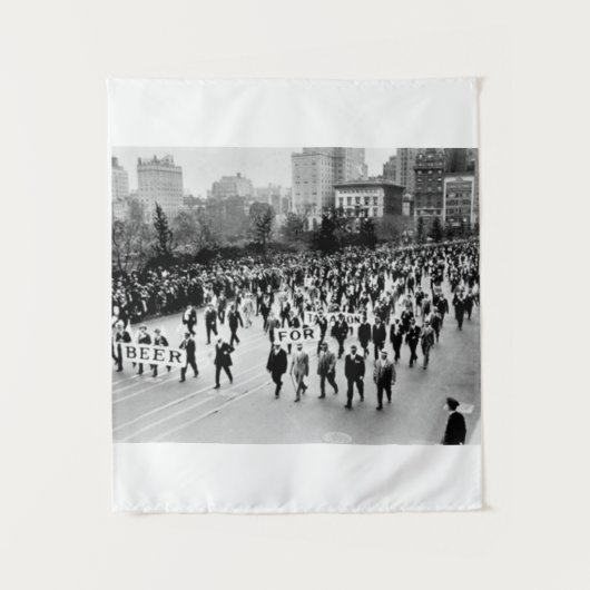 ヴィンテージ禁止ビール、ビール禁止 タペストリー (正面)