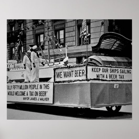 ヴィンテージ禁止ビール、ビール禁止 ポスター (正面)