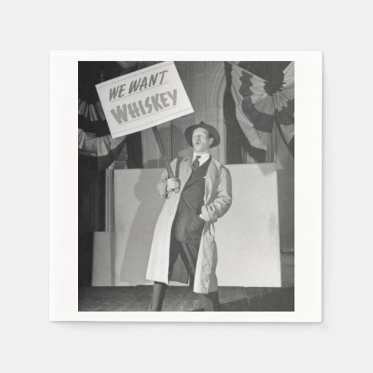 ヴィンテージ禁止ビール、ヴィンテージレトロ1930 スタンダードカクテルナプキン (正面)