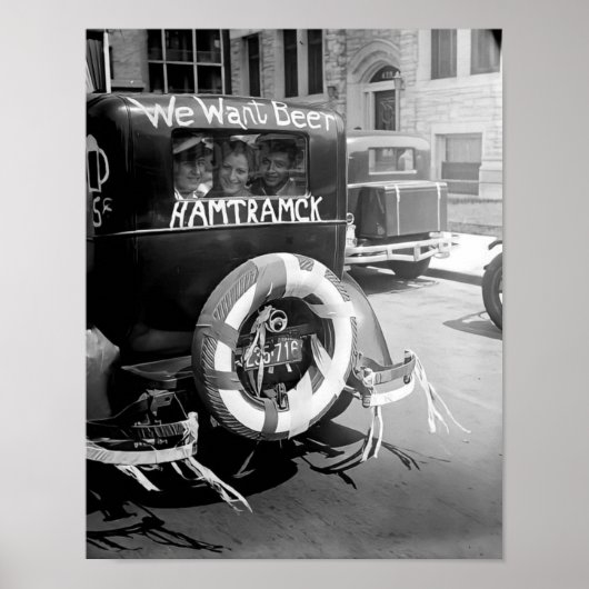 ヴィンテージ禁止ビール、ヴィンテージ1930、バーアート ポスター (正面)