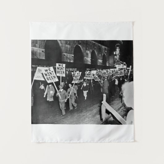 ヴィンテージ禁止ビール、私たちはビールが欲しい、歴史的 タペストリー (正面)