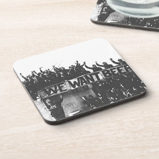 ヴィンテージ禁酒ビール白黒1920 コースター (左側)