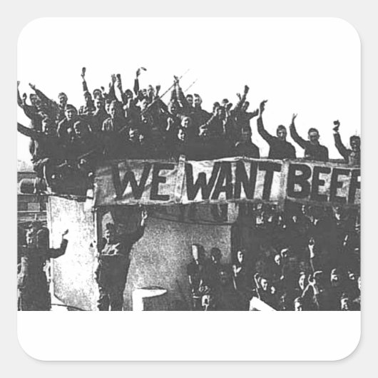 ヴィンテージ禁酒ビール白黒1920 スクエアシール (正面)