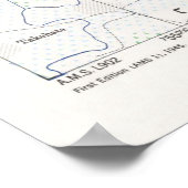 ヴィンテージ福島日本地図（1945年） ポスター (角)