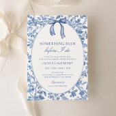 ヴィンテージ私が行う前に何か青いブライダルシャワー 招待状