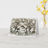 ヴィンテージ私たちのデイリーパンクリスチャン祈りの言葉1872 カード (黄色い花)