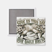 ヴィンテージ私たちのデイリーパンクリスチャン祈りの言葉1872 マグネット (正面/裏面)