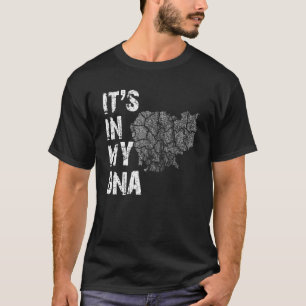 ヴィンテージ私のDnaカンボジア概要地図カンボジア Tシャツ