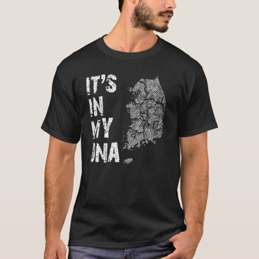 ヴィンテージ私のDna韓国の概要地図Kor Tシャツ (正面)
