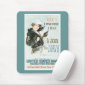 ヴィンテージ私は人ポスターだったことを私が望む マウスパッド (マウス)