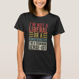 ヴィンテージ私は常識を持つ – Political おもしろい L Tシャツ
